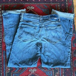 MOTHER Straight-Leg Jeans in Indigo Blue